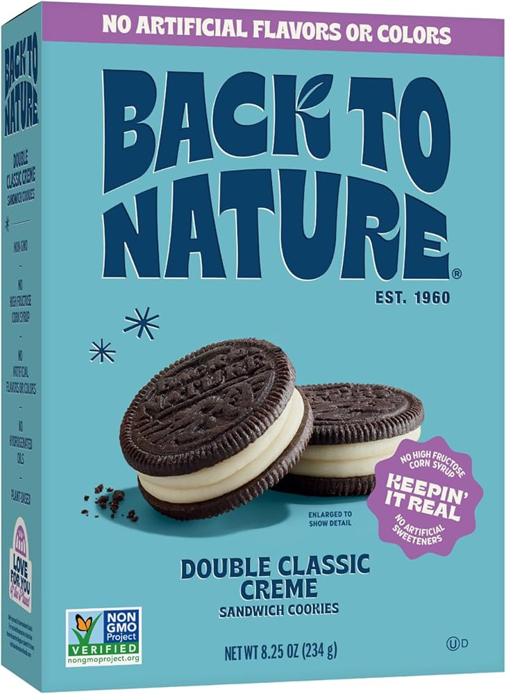 Back to Nature Double Creme Sandwich Cookies, Plant-Based, Non-GMO, Plant-Based, Made with Wheat ... | Amazon (US)