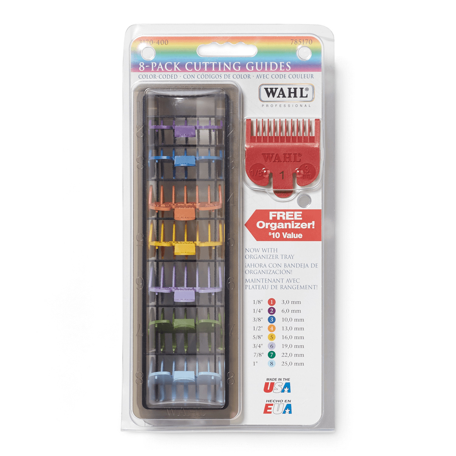 Wahl Color Coded Cutting Combs | Sally Beauty