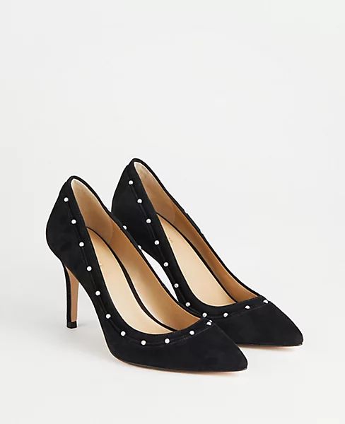 Lorretta Pearlized Suede Pumps | Ann Taylor (US)