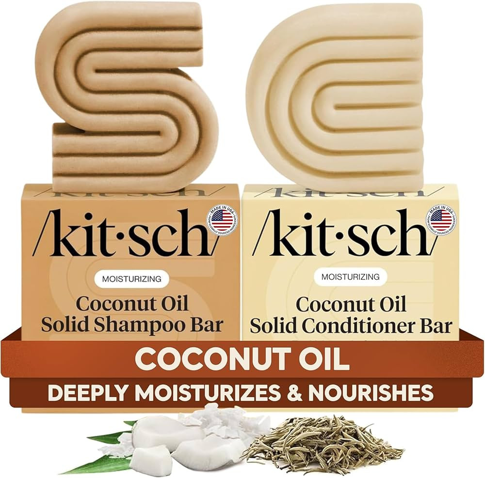 Kitsch Coconut Oil Shampoo and Conditioner Set \u2013 Deep Moisturizing Shampoo and Conditioner B... | Amazon (US)