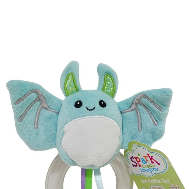 Spark.Create.Imagine Bat Rattle Toy,Plush Baby Soft Rattle Toys Fabric Ring Rattles | Walmart (US)