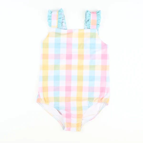 Hamptons Plaid One-Piece Swimsuit | Southern Smocked Co.