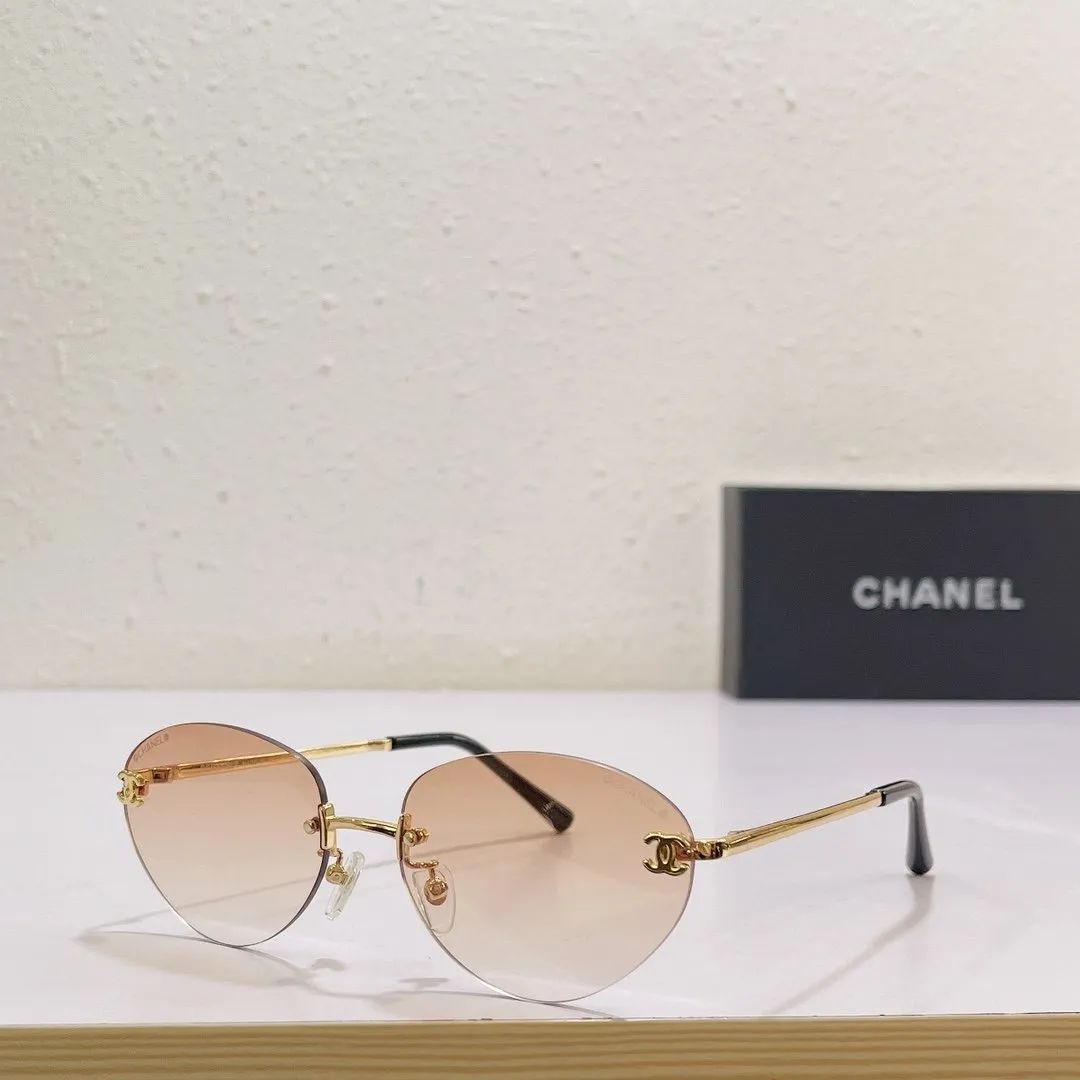 cool sunglasses trendy Chanel sunglasses Celebrity Blogger Star timeless classic oval rimless des... | DHGate