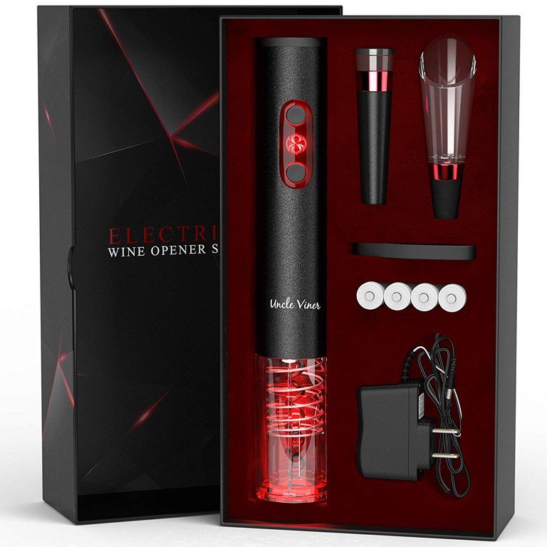 Electric Wine Opener with Charger and Batteries - Wine Lover Gift Set - St. Valentine's Holiday K... | Walmart (US)