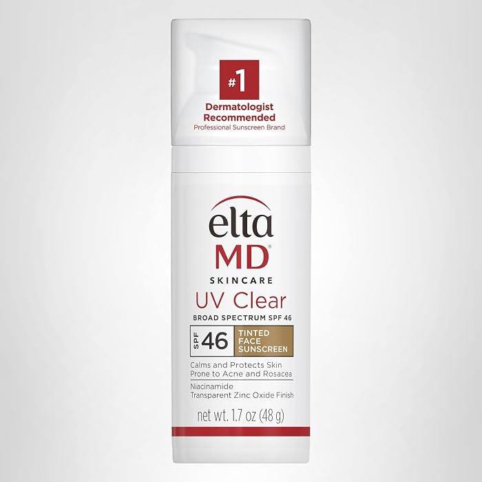 EltaMD UV Clear Tinted Sunscreen for Face, SPF 46 with Zinc Oxide, Oil-Free, Dermatologist Recomm... | Amazon (US)