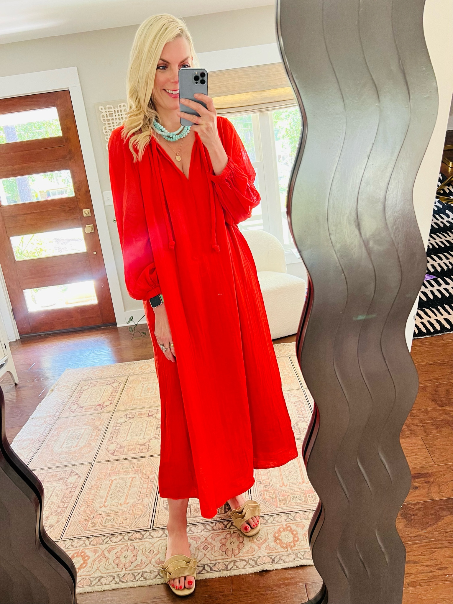 Wearing size small runs large! 