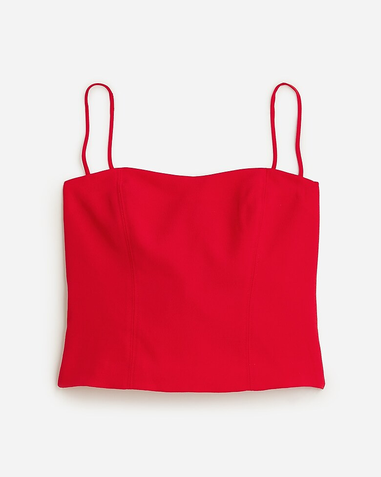 Sweetheart bustier top in drapey crepe | J. Crew US