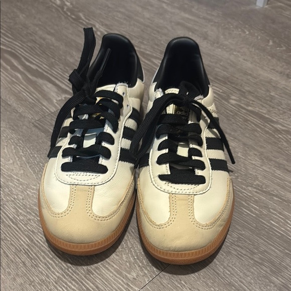Samba Adidas Women’s Beige and Black Sneakers | Poshmark
