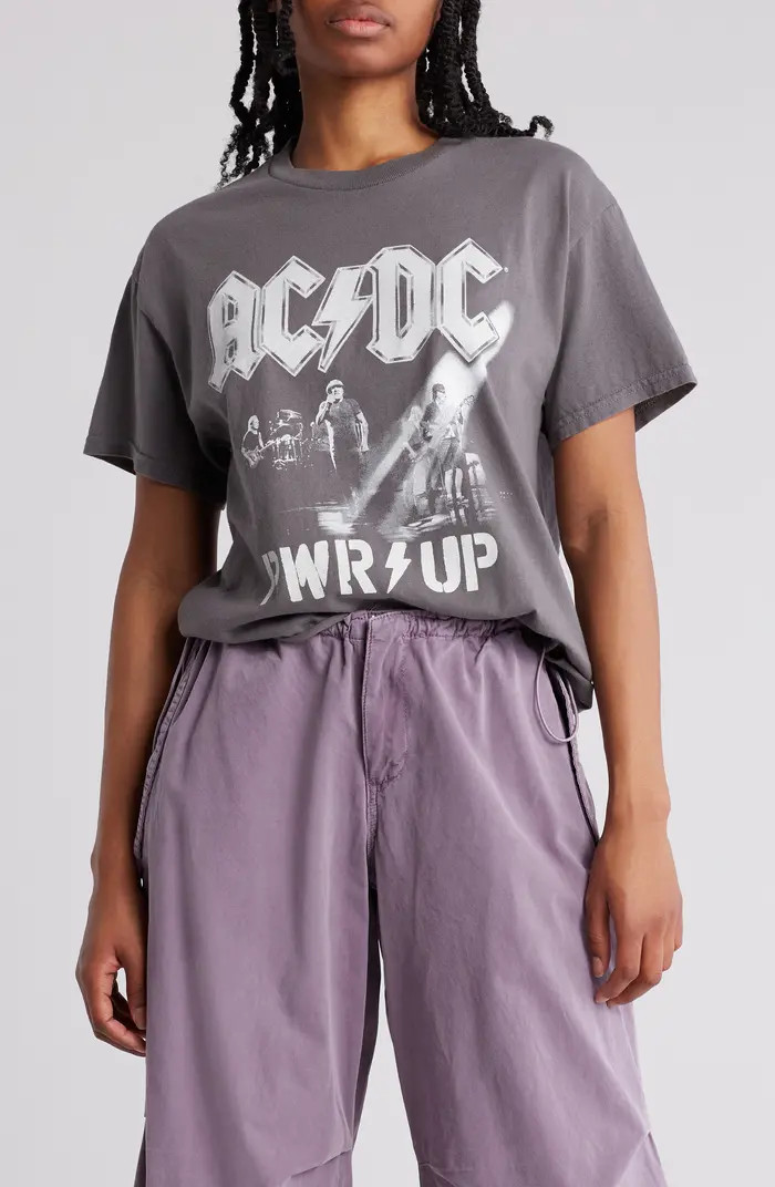 Vinyl Icons AC/DC Cropped Graphic T-Shirt | Nordstromrack | Nordstrom Rack