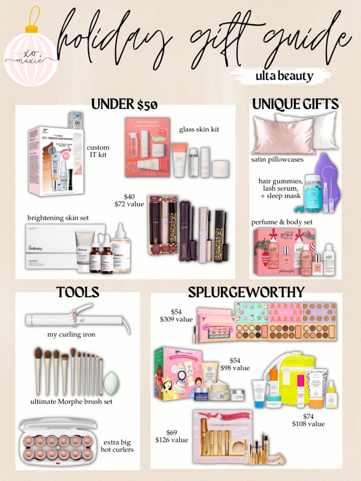 Gift guide: Ulta beauty!

Best Ulta gifts, Ulta gift guide, beauty gifts, splurgeworthy beauty gifts, gift guide makeup, gift guide skincare, gift guide for her, gifts for her, Ulta must haves, Ulta finds, best beauty gifts

#LTKbeauty #LTKHoliday #LTKGiftGuide