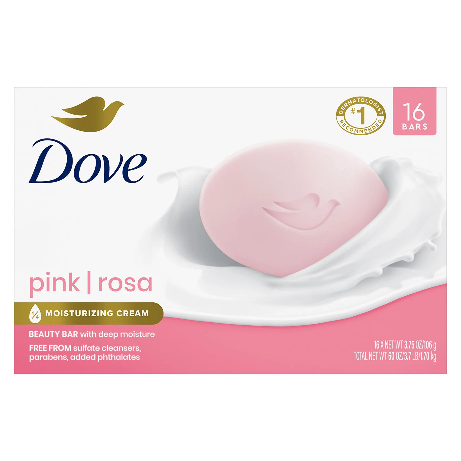 Dove Beauty Bar Soap, Pink, 3.75 oz., 16 ct. | Sam's Club