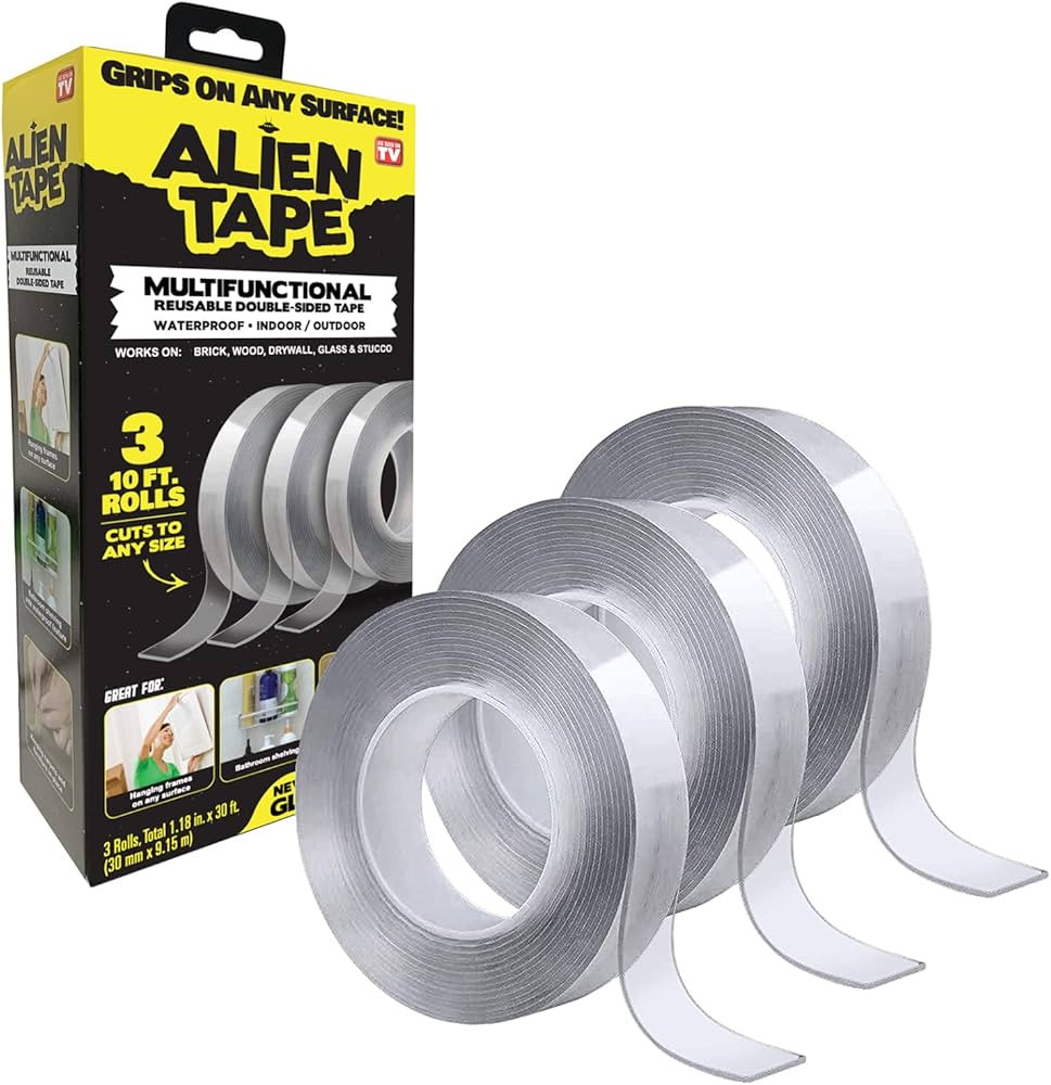 Alientape Nano Double Sided Tape, Multipurpose Removable Adhesive Transparent Grip Mounting Tape ... | Amazon (US)
