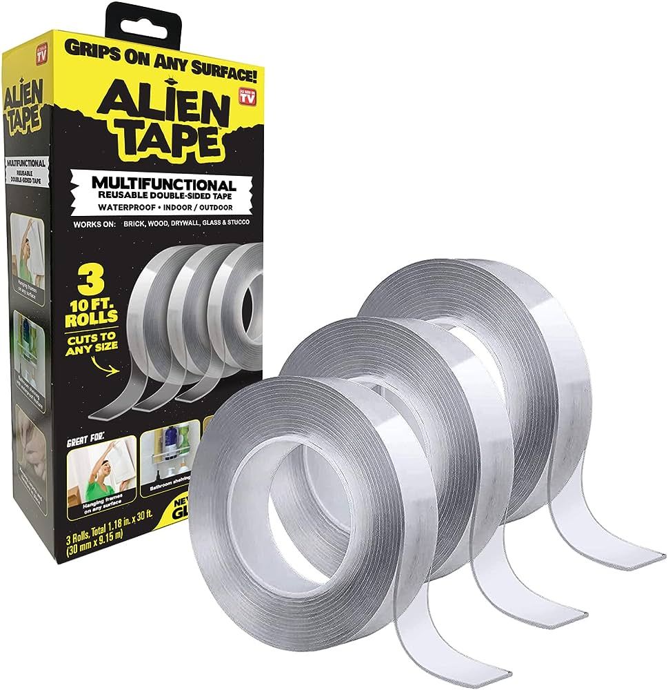 Alientape Nano Double Sided Tape, Multipurpose Removable Adhesive Transparent Grip Mounting Tape ... | Amazon (US)