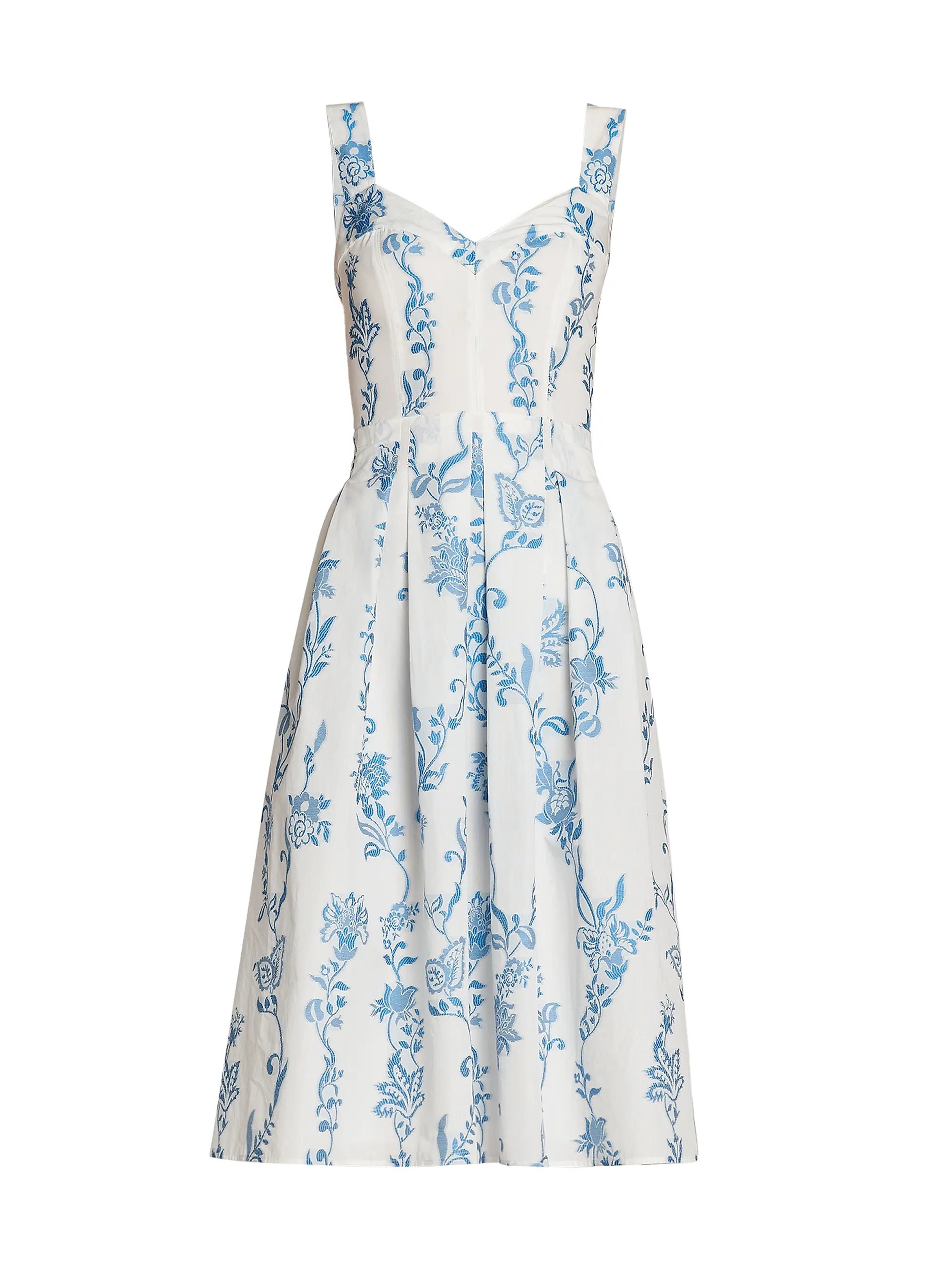 Etro Floral Stretch Cotton Apron Midi-Dress | Saks Fifth Avenue | Saks Fifth Avenue