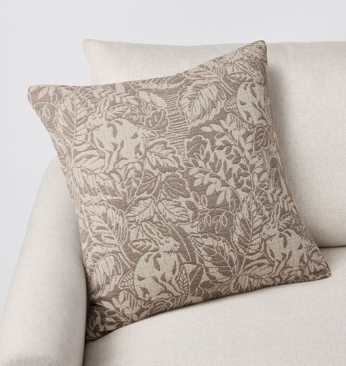 Burrowing Rabbit Jacquard Woven Tapestry Pillow | Rejuvenation