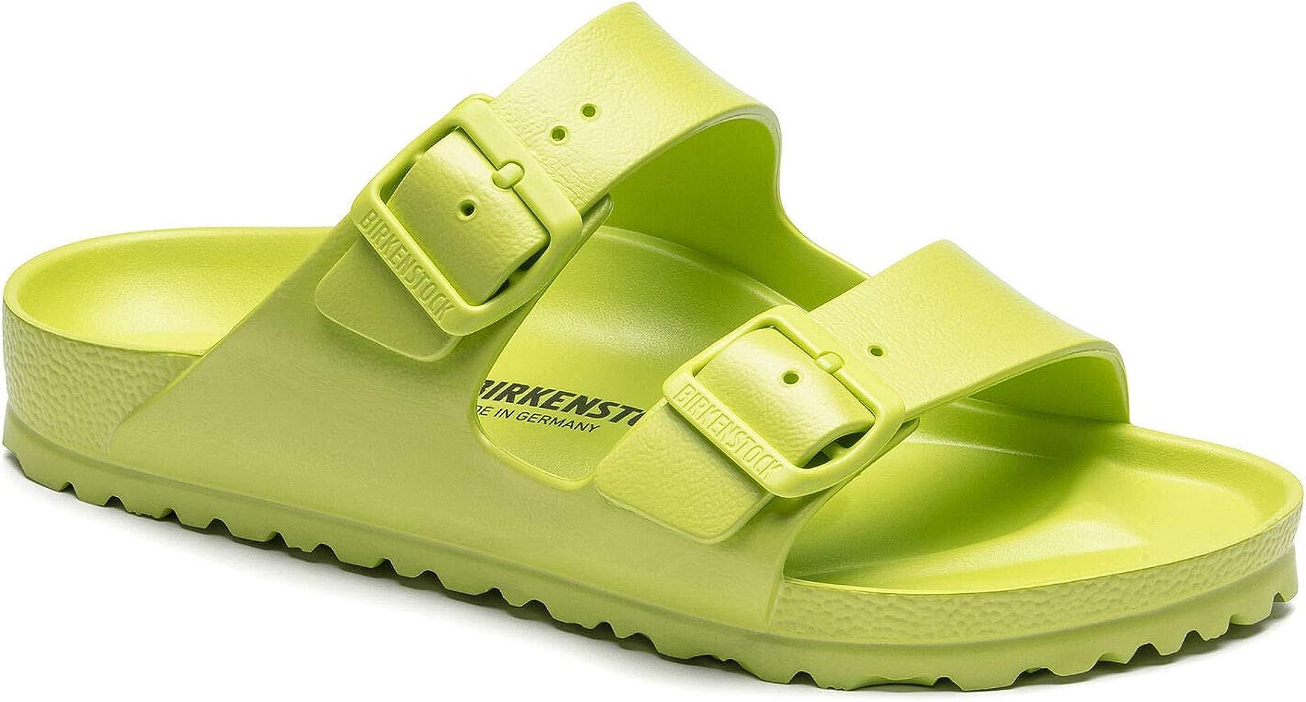 Amazon.com | Birkenstock Arizona Eva Unisex Sandals Size 7, Color: Active Lime | Slides | Amazon (US)