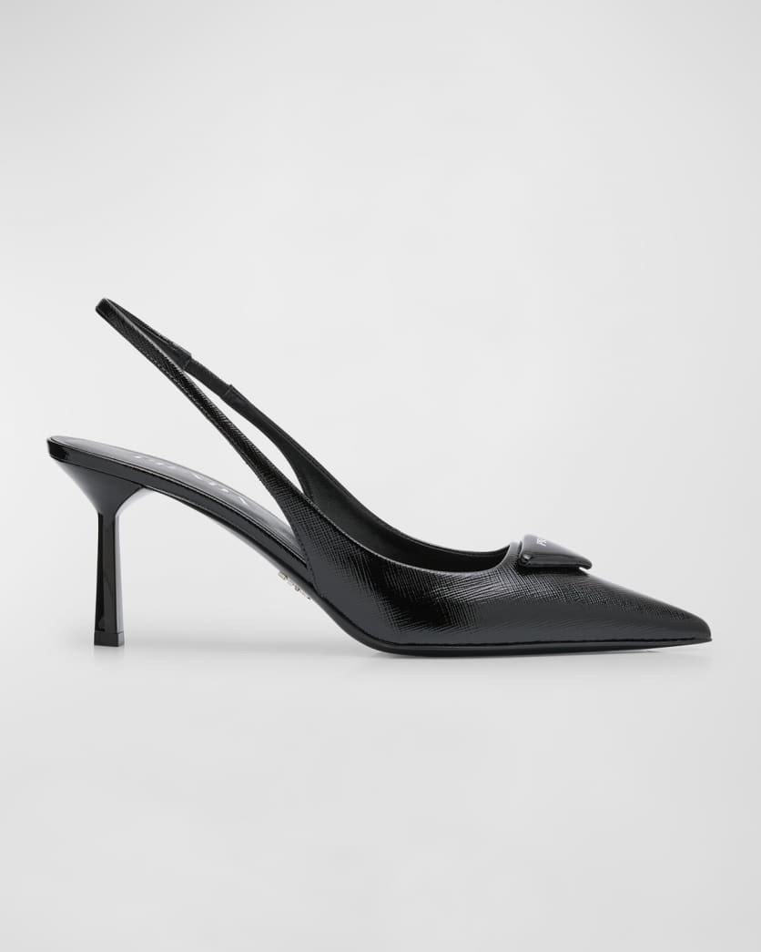 Prada Vernice Leather Slingback Pumps | Neiman Marcus