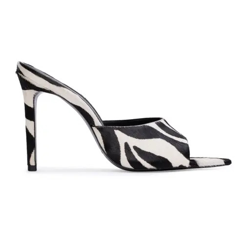 BLACK SUEDE STUDIO Bella Ponyhair High Heel in Zebra Pony Hair at Nordstrom, Size 37 | Nordstrom