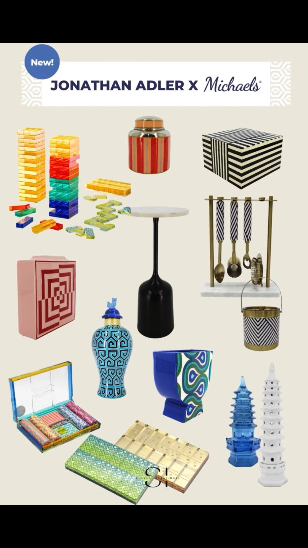 Oh my gosh, you guys, I am so obsessed with this new Jonathan Adler x Michaels collection! Probably because it’s so affordable and cute! I found the coolest maximalist interior decor and eclectic home pieces that are perfect for your coffee table decor or home bar. These colorful games and striped accents are the best home decor ideas to get that high-end luxury look for less! Jonathan Adler Michaels, Maximalist Home Decor, Colorful Coffee Table Games, Modern Bar Cart Accessories, Eclectic Home Accents, Modern Chinoiserie Style, Acrylic Decor, Bold Patterned Home, Designer Collaboration, Vibrant Living Room Decor

#LTKHome