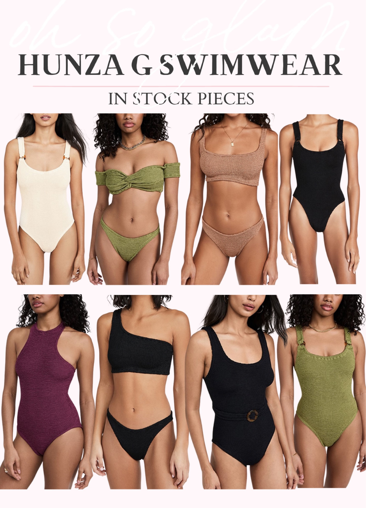 In stock Hunza G swimwear including my favorite Domino swimsuit in multiple colors! 

#LTKswim