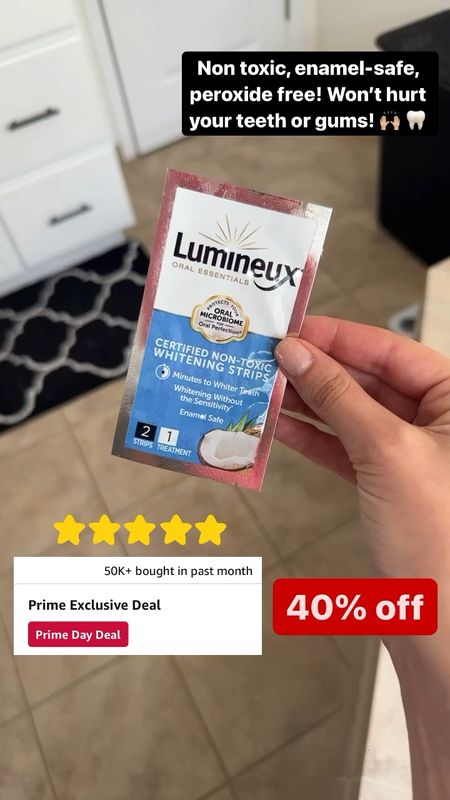 Amazon prime day deal on Lumineux teeth whitening strips — non toxic and enamel safe! 🙌🏼⭐️ 

#LTKbeauty #LTKxPrimeDay #LTKsalealert