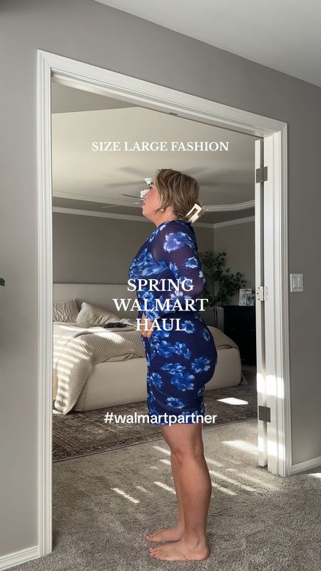 Midsize Walmart Spring Haul. Everything under $50. I’m wearing size large or 12 in everything!! Favorite is the blue floral mesh dress & faux leather shorts. The blazers are great too… ah who am I kidding I really love it all!! 

#walmartpartner #walmartfashion @walmart @walmartfashion 

#LTKfindsunder100 #LTKfindsunder50 #LTKmidsize