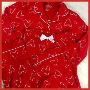 So American Heritage Candy Cane Heart PJ’s Sz L/12 | Poshmark