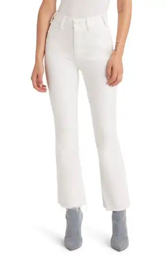 Good Straight High Waist Raw Hem Straight Leg Jeans | Nordstrom