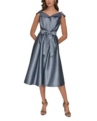 Donna Karan Belted Fit-and-Flare Dress | Bloomingdale's Women | Bloomingdale's (US)