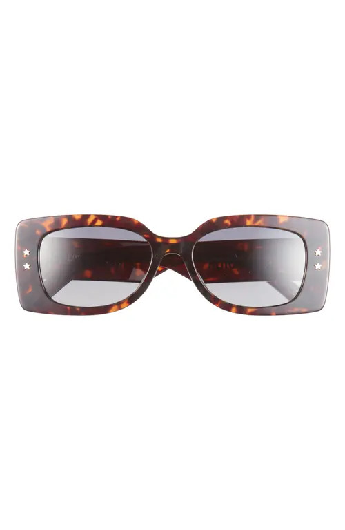'DiorPacific S1U 53mm Rectangular Sunglasses in Havana /Gradient Smoke at Nordstrom | Nordstrom