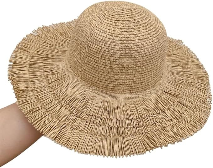 Wide Brim Beach Hats with Women Large Protection Sun Big | Amazon (US)