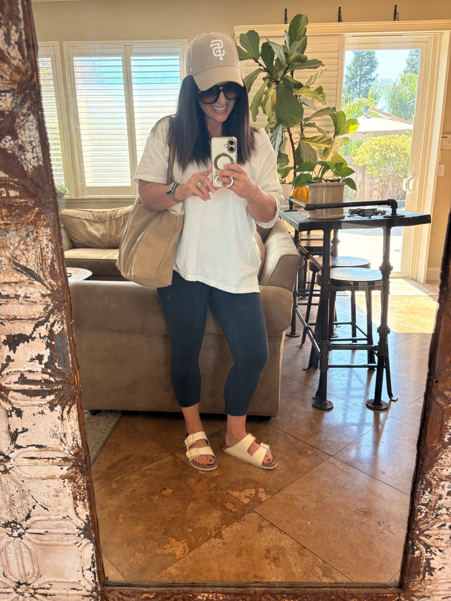Soccer mom Saturday weekend look. Cozy oversized tunic t shirt, leggings, and Birkenstocks. I love this canvas tote bag that holds everything, including my laptop! 



#LTKOver40 #LTKPetite #LTKActive