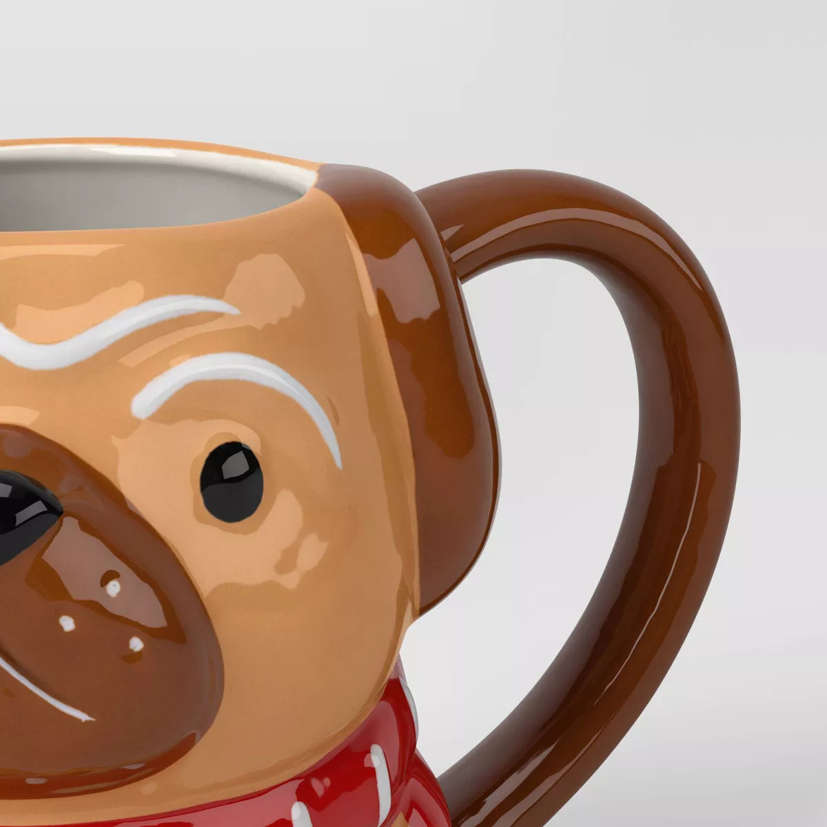 16.7oz Christmas Earthenware Figural Pug Mug - Wondershop™ | Target