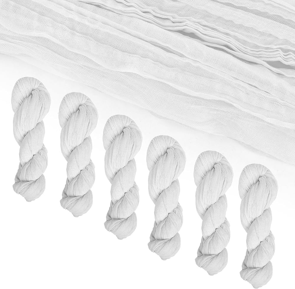 6 Pack Cheese Cloth Table Runners, 10 Foot Cheesecloth Table Runner Boho, Cheesecloth Table Runne... | Amazon (US)