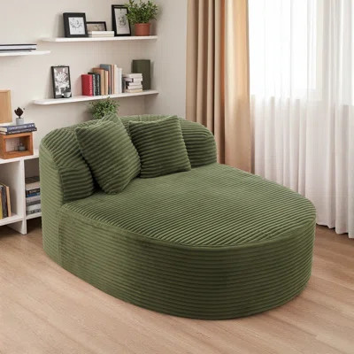 Comfortable Stretch Corduroy Modern Lounge Perfect For Living Room & Bedroom | Wayfair North America