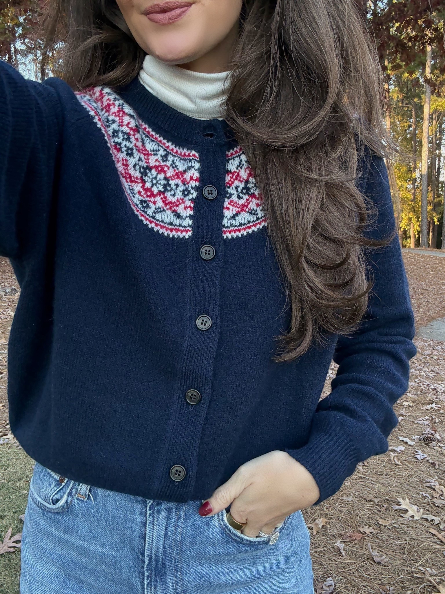 Today’s outfit! I love the detailing on this festive Christmas cardigan ❤️✨

#jcrew #cozychristmasoutfit #christmassweater 

#LTKGiftGuide #LTKCyberWeek #LTKHoliday