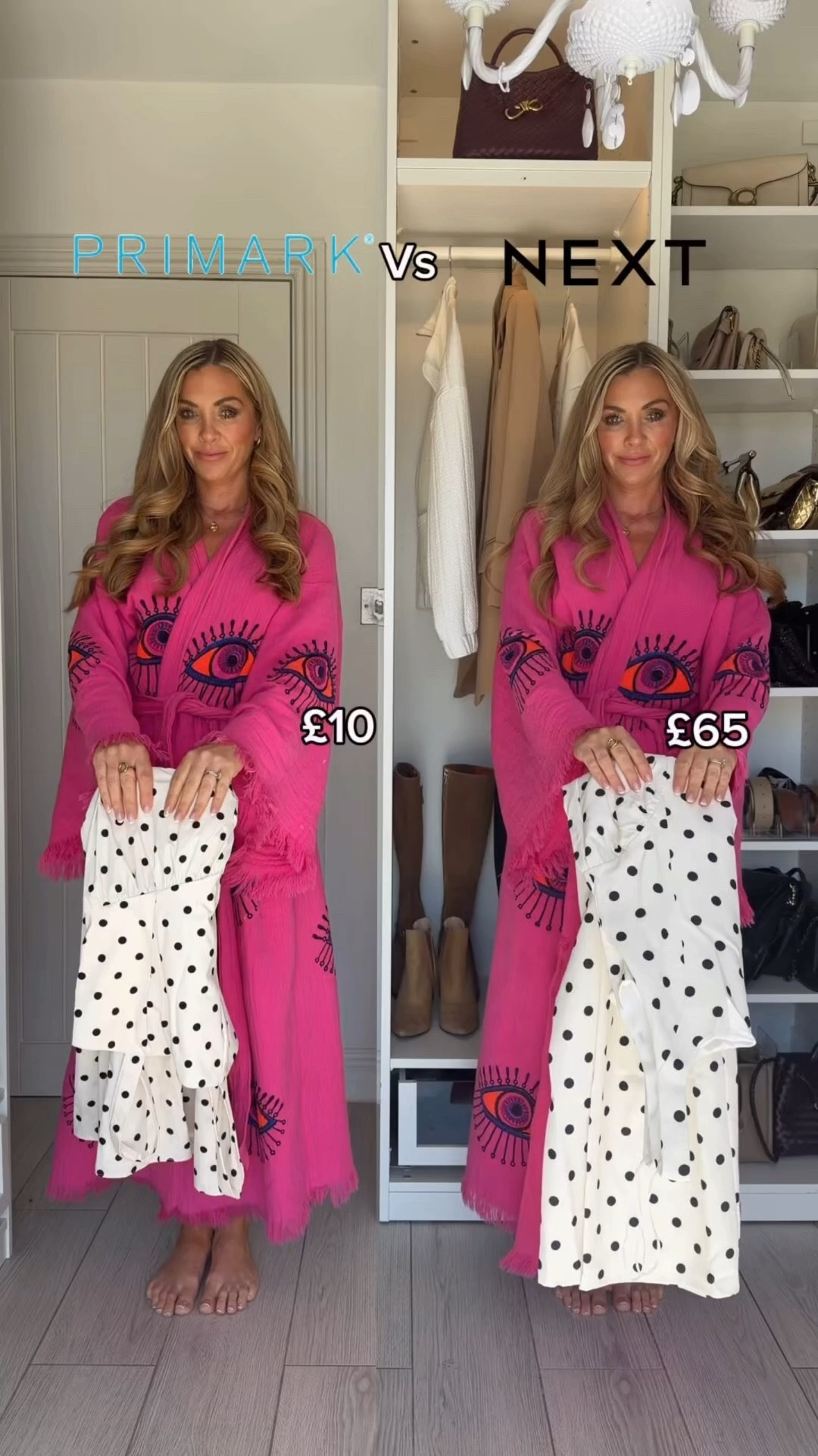 Major find Primark polka dot black and white dress 