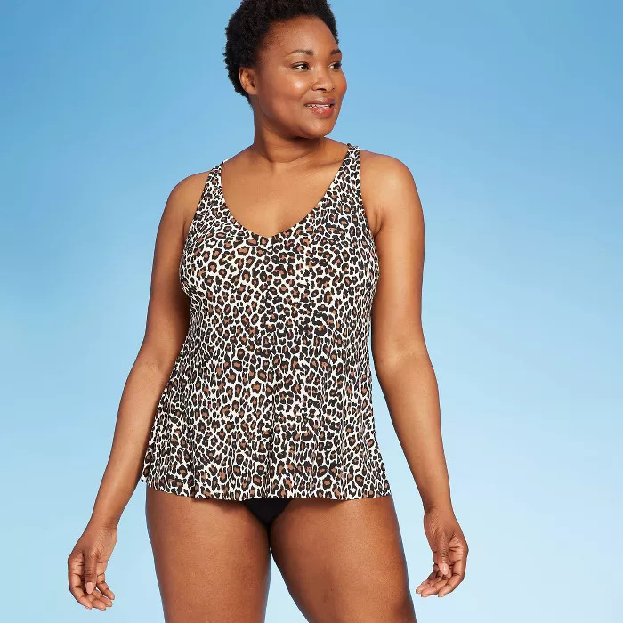 Women's Racerback Tankini Top - Aqua Green® | Target