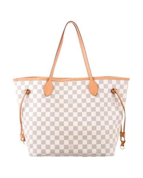 Louis Vuitton Damier Azur Neverfull MM Navy | The RealReal