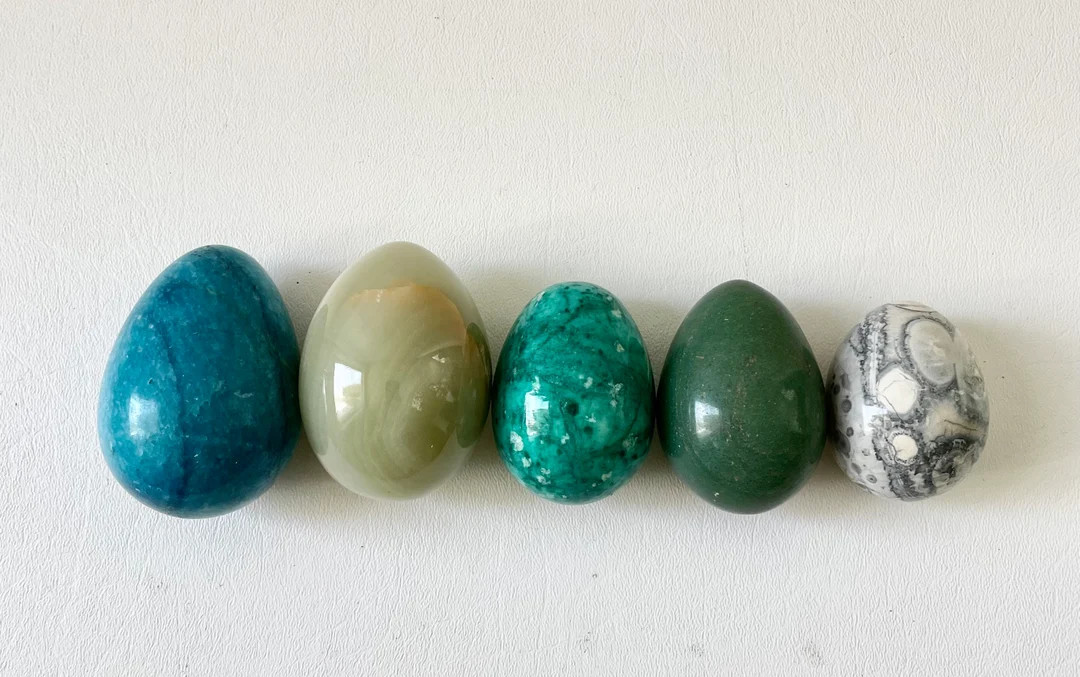 Vintage Hand Carved Alabaster Eggs- Pick One | Etsy (US)