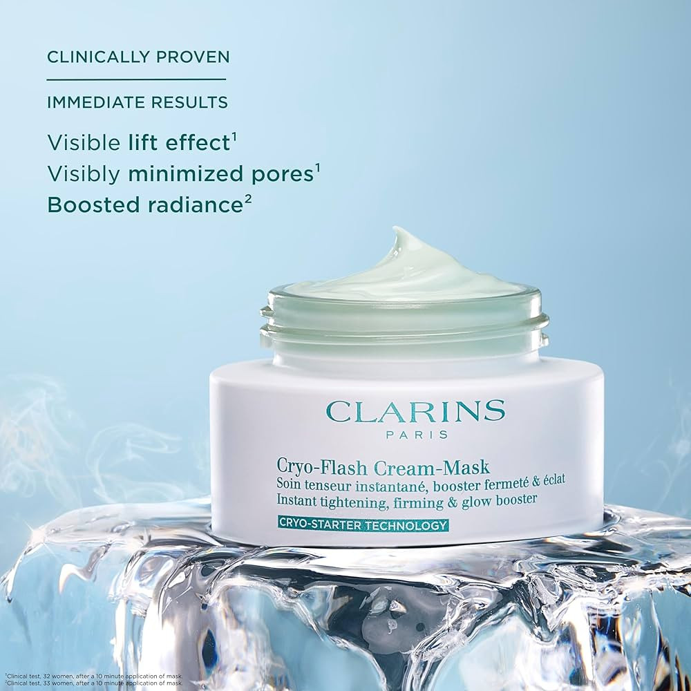 CLARINS Cryo-Flash Face Mask | Visible Lift Effect in 10 Minutes* | Visibly Minimizes Pores | Boo... | Amazon (US)