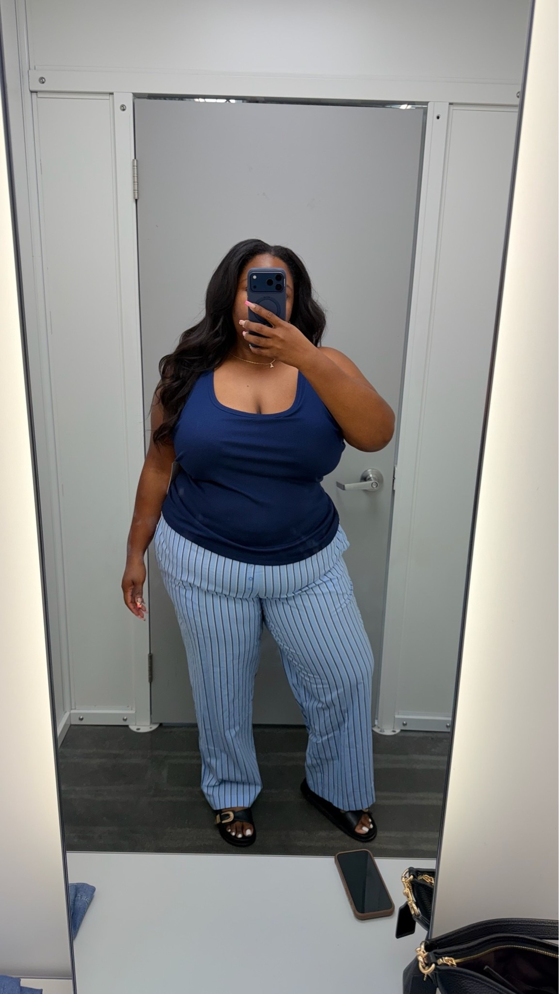 This Joyspun Women's Ribbed Tank with Inner Bra (Sizes XS–3X) paired with the Joyspun striped poplin pants, featuring a relaxed fit and comfortable elasticized waistband, makes the perfect pajama set.

#LTKgrwm #LTKootd #LTKPlusSize