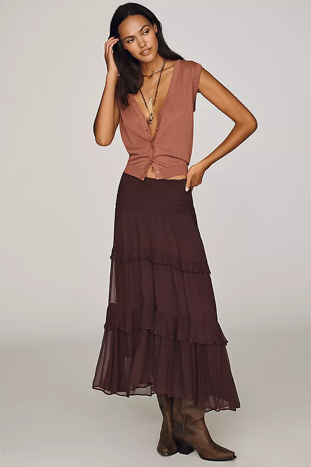 Tiered Balkans Maxi Skirt | Anthropologie (US)