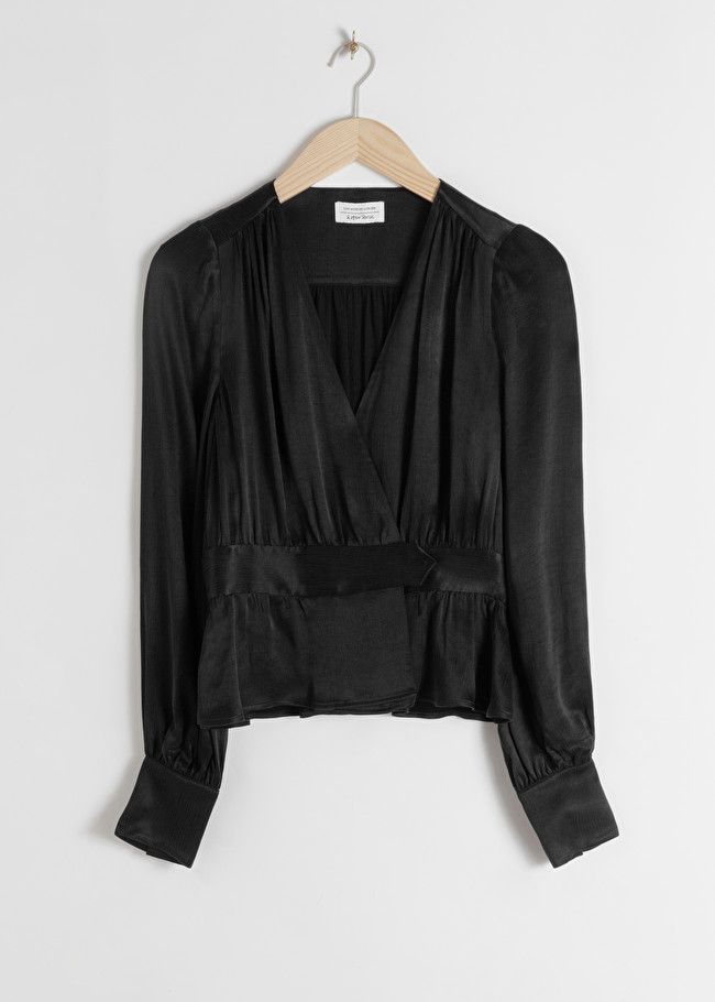 Belted Satin Wrap Blouse | & Other Stories (EU + UK)