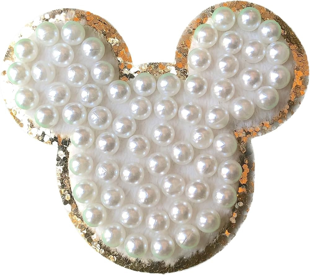 ZOOX Ivory Pearl & White Letter Varsity Initial Patches, 3M Adhesive Sticker, 2.25" Height (Micke... | Amazon (US)