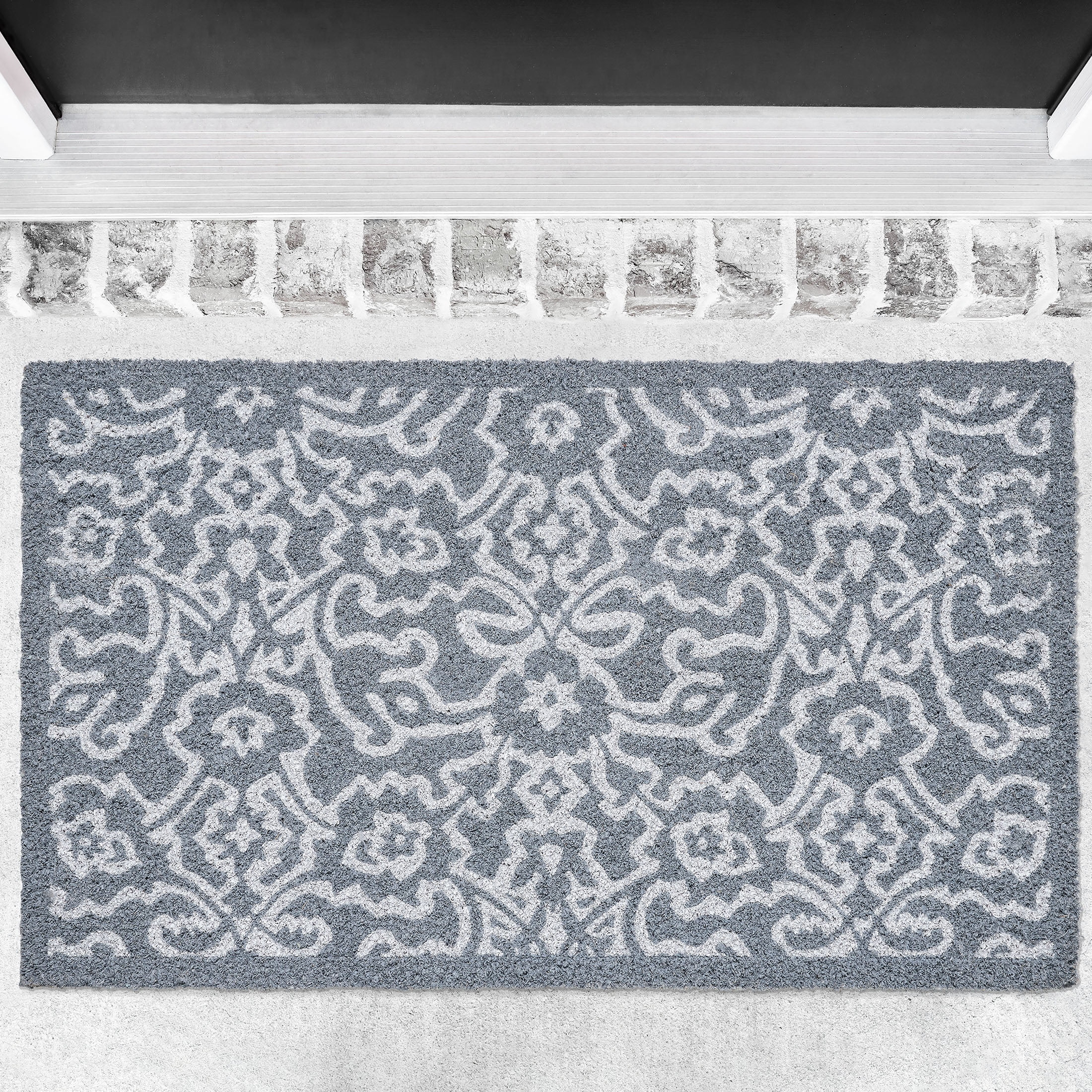 My Texas House Grey Wisteria Coir Doormat, 18" x 30" - Walmart.com | Walmart (US)