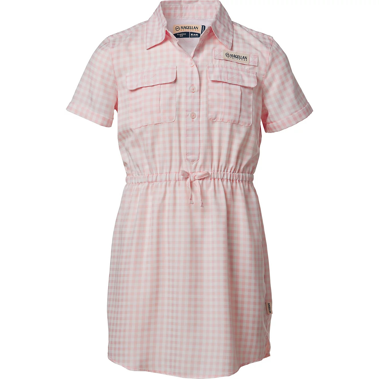 Magellan Outdoors Girls' Seersucker Short Sleeve Fishing Shirt Dress | Academy Sports + Outdoors