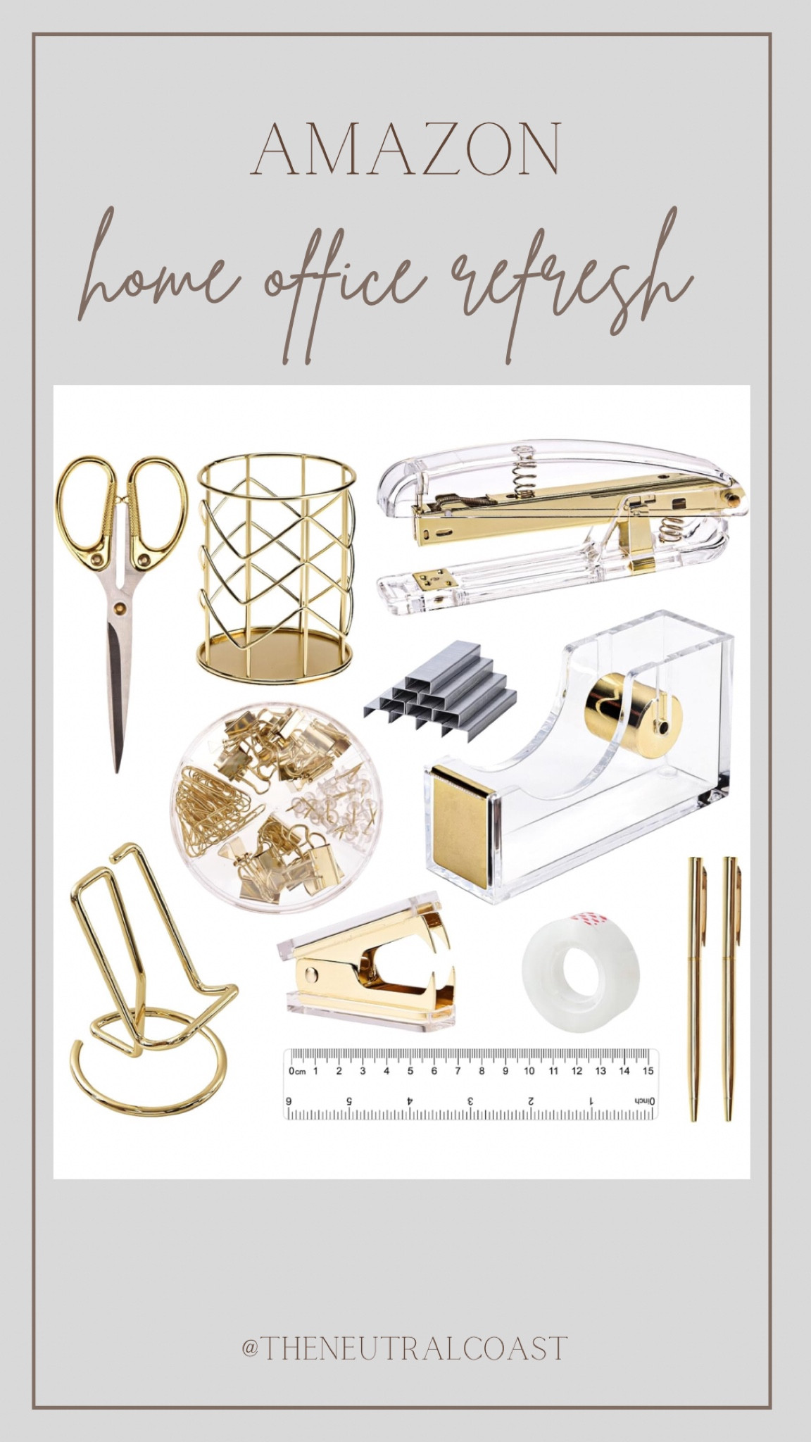 Cute new accessories to add to your home office space. 

Amazon home.  Home office.  Neutral office.  Gold accessories  

#LTKBacktoSchool #LTKHome #LTKFindsUnder50