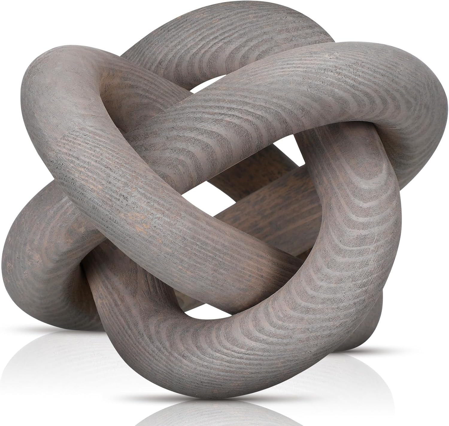 3 Link Wood Knot Decor - Hand Carved Coffee Table Decoration, Boho Chain Link Decor, Modern Shelf... | Amazon (US)