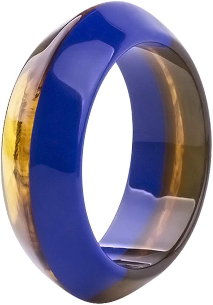 Jude Jewelers Fashion Stylish Acrylic Resin Plastic Statement Cocktail Party Bangle Bracelet | Amazon (US)